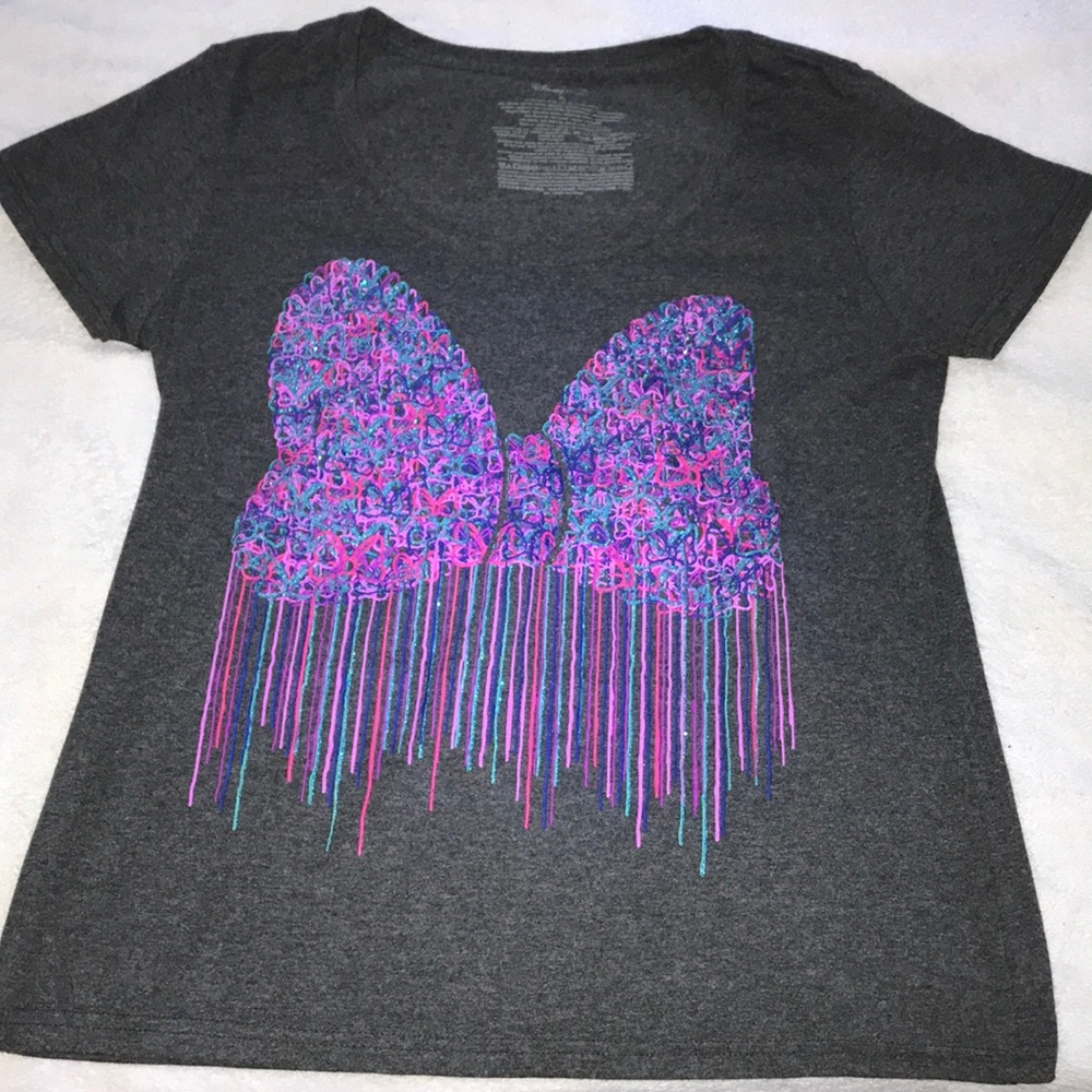 Gray Minnie Mouse Bow TShirt